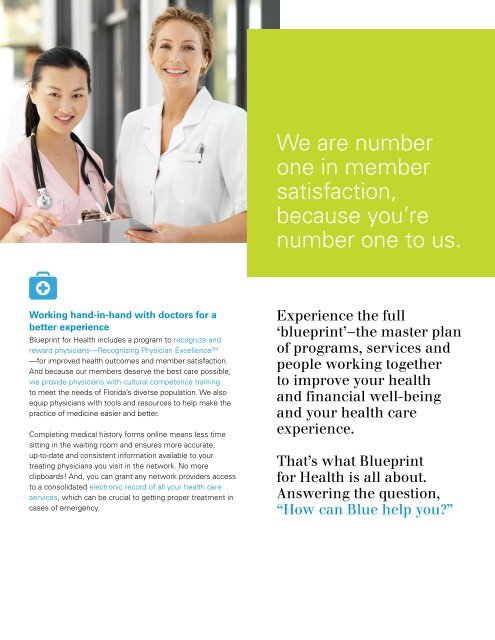 Blueprint for HealthÂ® - Blue Cross and Blue Shield of Florida