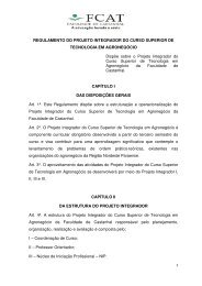 REGULAMENTO DO PROJETO INTEGRADOR DO CURSO ... - FCAT