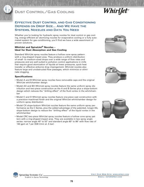 Spray Nozzles Spray Control Spray Analysis Spray Fabrication