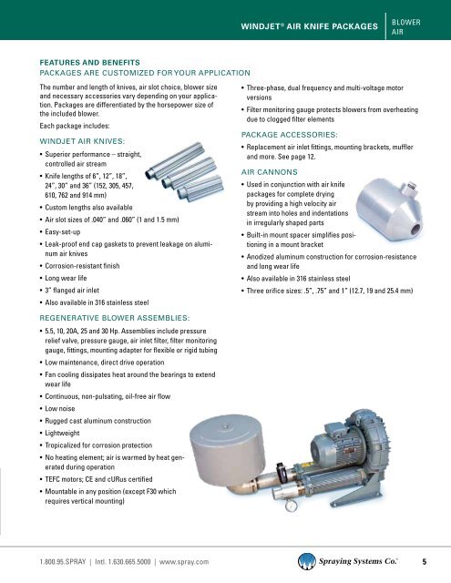 WindJetÂ® Air Products, Catalog 20D - Spraying Systems Co.