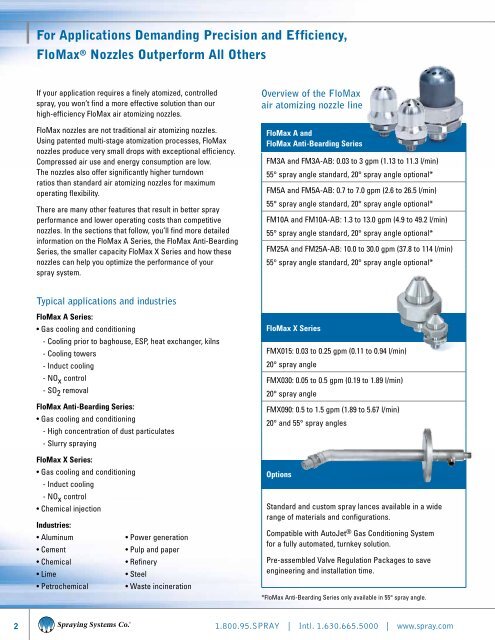 FloMaxÂ® Air Atomizing Nozzles - Spraying Systems Co.