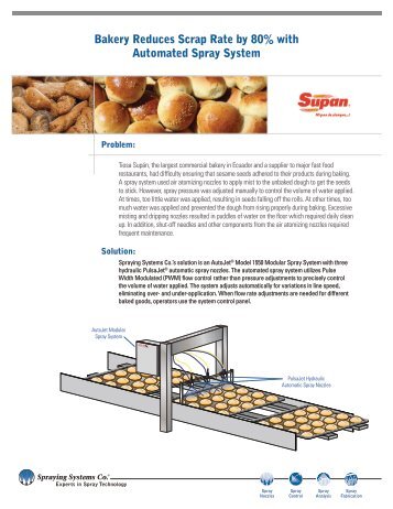 Bakery Reduces Scrap Rate by 80% with Automated Spray System