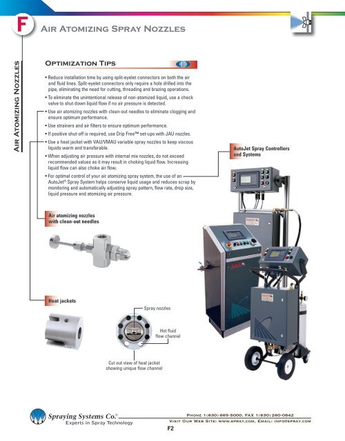 Section F â Air Atomizing Spray Nozzles - Spraying Systems Co.