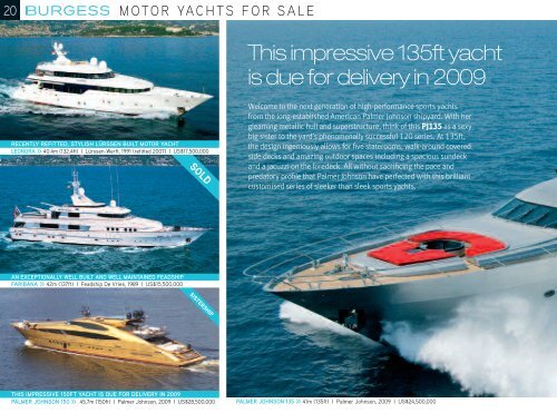 Burgess Newsletter Spring / Summer 2008 - Burgess Yachts