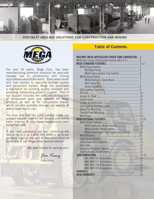 specialty haulage solutions for construction and ... - Mega Corporation