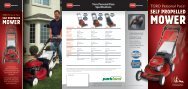 Toro Personal Pace Specifications - Parkland Products