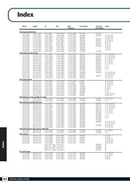 Titanâ¢ Tines Product Catalog - Toro