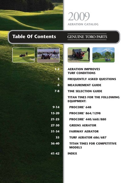 Titanâ¢ Tines Product Catalog - Toro