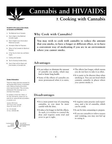 Cooking with Cannabis - Canadian AIDS Society