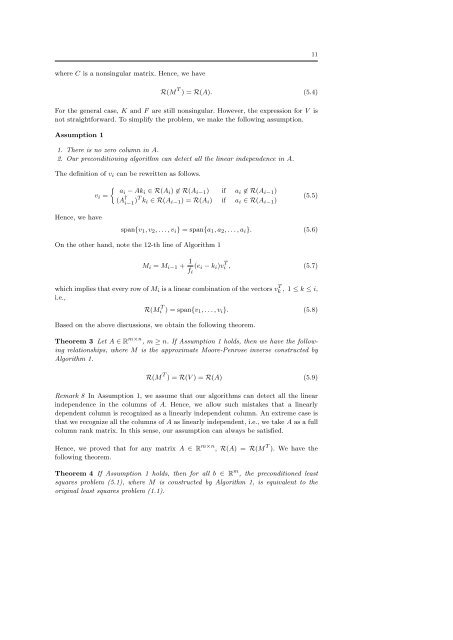 Greville's Method for Preconditioning Least Squares ... - Projects