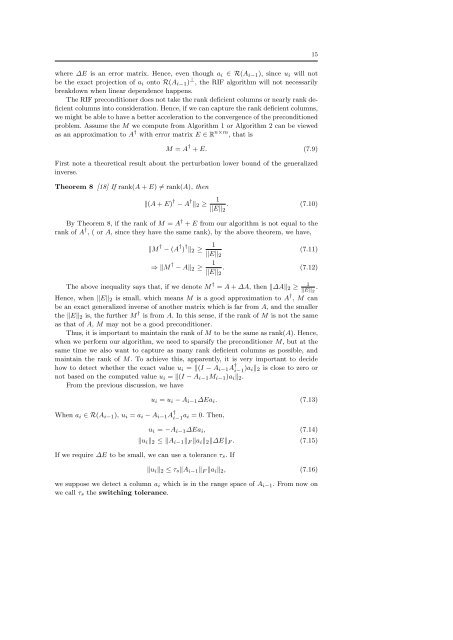 Greville's Method for Preconditioning Least Squares ... - Projects