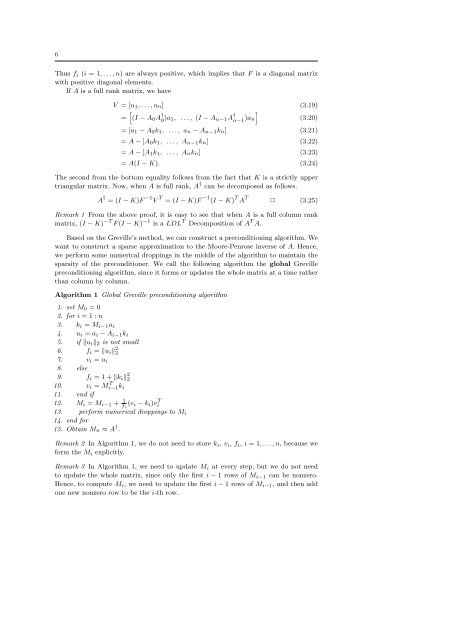Greville's Method for Preconditioning Least Squares ... - Projects