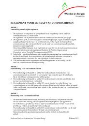reglement voor de raad van commissarissen - Wierden en Borgen