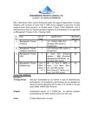 ENGINEERING PROJECTS (INDIA) LTD. (A GOVT. OF INDIA ...