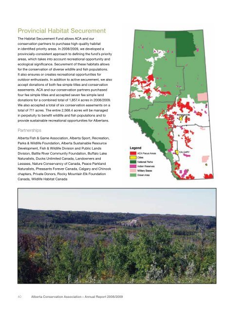 Annual Report 2008/2009 - Alberta Conservation Association