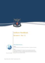 Uniform Handbook - Woodcroft College