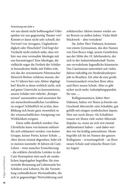 Jahrbuch 2012 - FÃ¶rderverein des Canisianum - Gymnasium ...