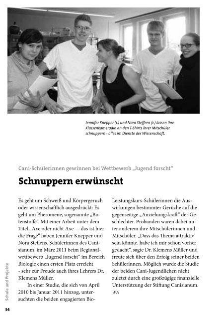 Jahrbuch 2012 - FÃ¶rderverein des Canisianum - Gymnasium ...