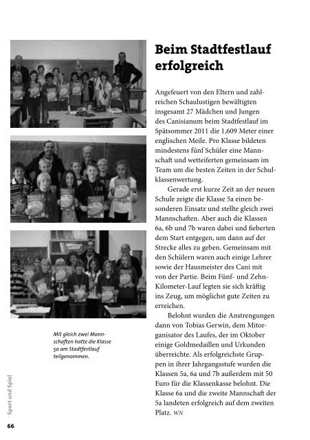 Jahrbuch 2012 - FÃ¶rderverein des Canisianum - Gymnasium ...