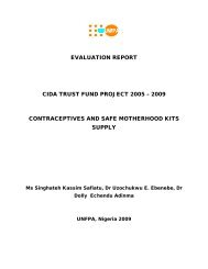 EVALUATION REPORT CIDA TRUST FUND ... - UNFPA Nigeria