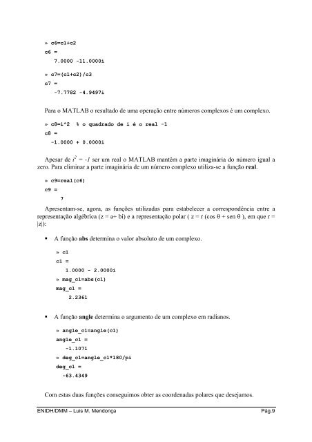 manual de introduÃ§Ã£o ao matlab - Escola Superior NÃ¡utica Infante D ...