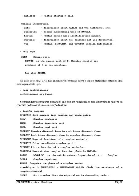 manual de introduÃ§Ã£o ao matlab - Escola Superior NÃ¡utica Infante D ...