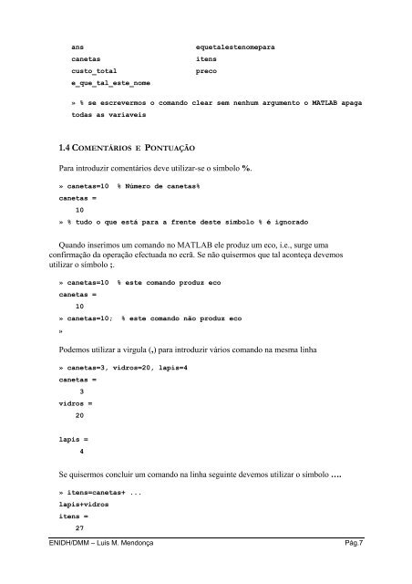 manual de introduÃ§Ã£o ao matlab - Escola Superior NÃ¡utica Infante D ...