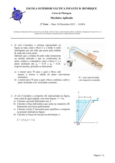 2Âº Teste - Escola Superior NÃ¡utica Infante D. Henrique