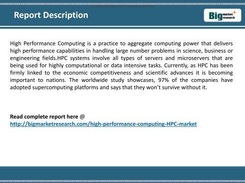 In-depth research on High Performance Computing Market 2013-2020