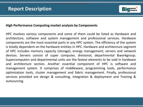 In-depth research on High Performance Computing Market 2013-2020