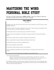 Bible Study - Christian Military Fellowship