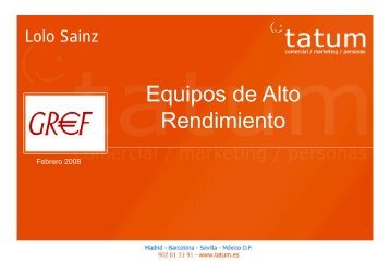 Equipos de alto rendimiento, por Lolo Sainz. (Archivo PDF – 1 ... - Gref