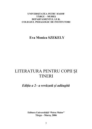 literatura pentru copii Åi tineri - Universitatea"Petru Maior"