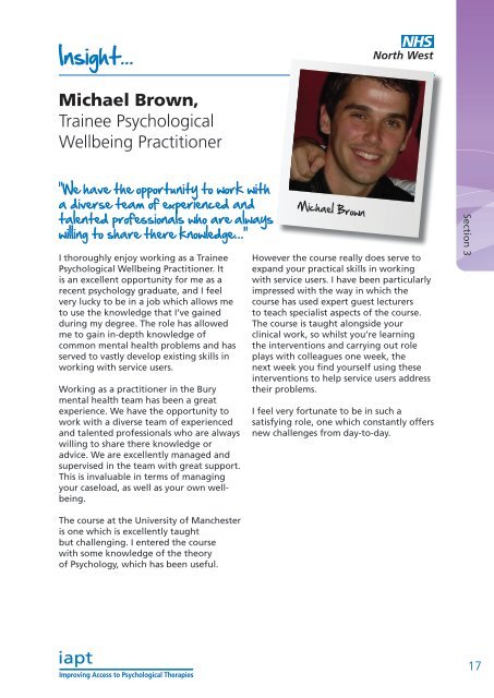 Improving Access to Psychological Therapies - Cheshire HR Service