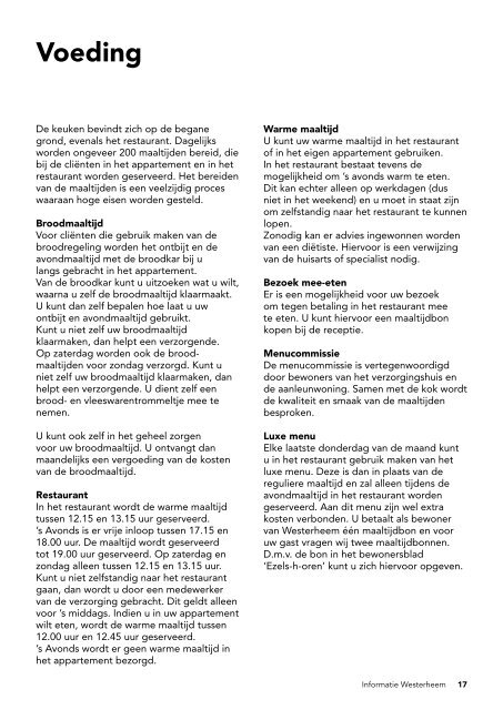 Locatiebrochure - Woonzorgcentrum Westerheem - Viva! Zorggroep