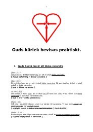 Guds kÃ¤rlek bevisas praktiskt. - Torsten Nenzen