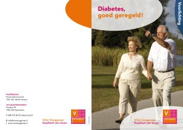 Brochure `Diabetes, goed geregeld` - Viva! Zorggroep