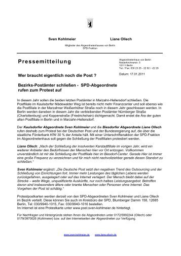 Pressemitteilung - SPD Marzahn-Hellersdorf