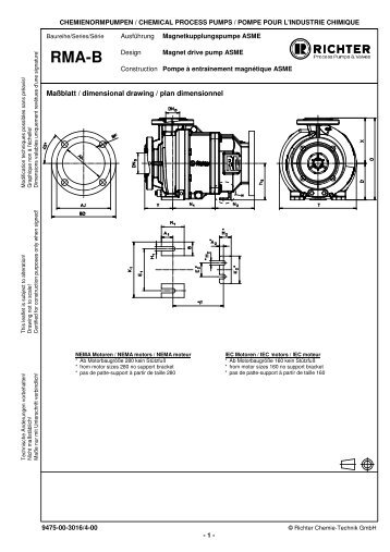 MaÃblatt / dimensional drawing / plan dimensionnel - Richter Pumps