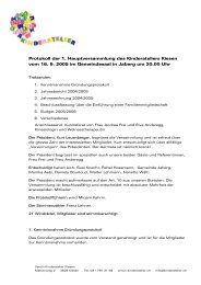 Protokoll der 1. Hauptversammlung des Kinderateliers Kiesen vom ...