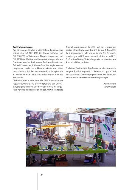 Jahresbericht 2011 Rapport annuel 2011 - Spitex Biel-Bienne Regio
