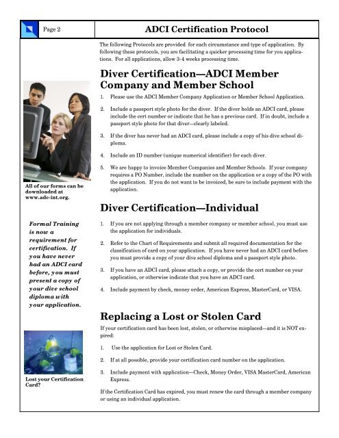 Certification Announcement.pub - Association of Diving Contractors ...