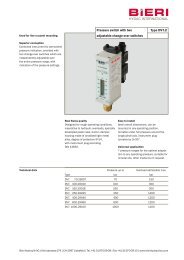 Pressure switch with two adjustable change-over switches Type DV7.2