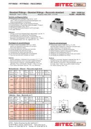 Standard Fittings – Standard fittings – Raccords standard