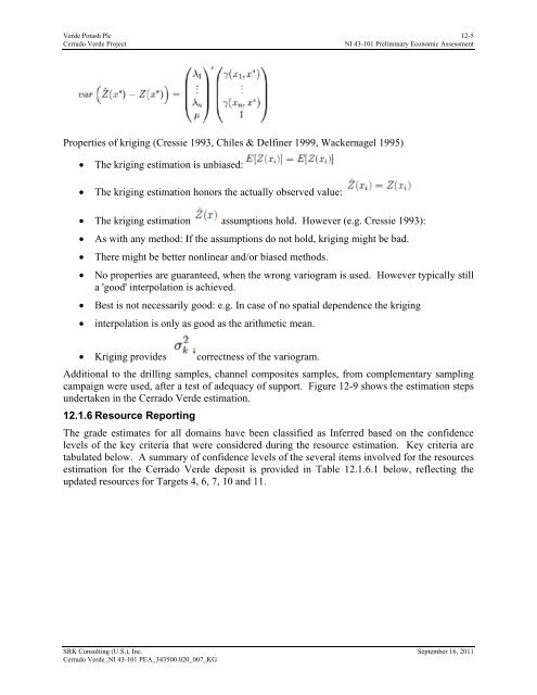 NI 43-101 Preliminary Economic Assessment - Verde Potash