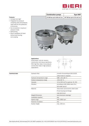 Combination pumps Type KKP