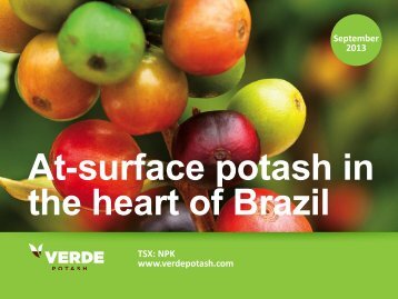 Verde fertilizantes - Verde Potash Plc