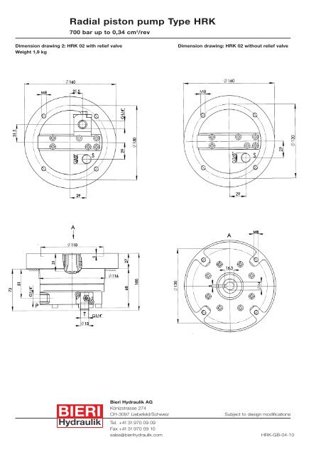 Radial piston pump Type HRK