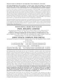 PMTL HOLDING LIMITED JOINT STOCK COMPANY POLYMETAL