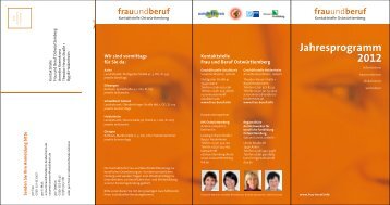 Jahresprogramm 2012 - Frau & Beruf